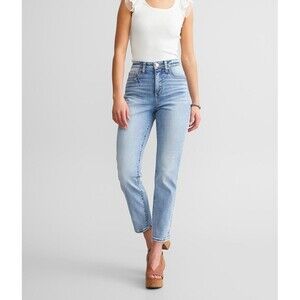 BKE Ellie High Rise Mom Jeans Womens Size 28 Faded Stretch Denim